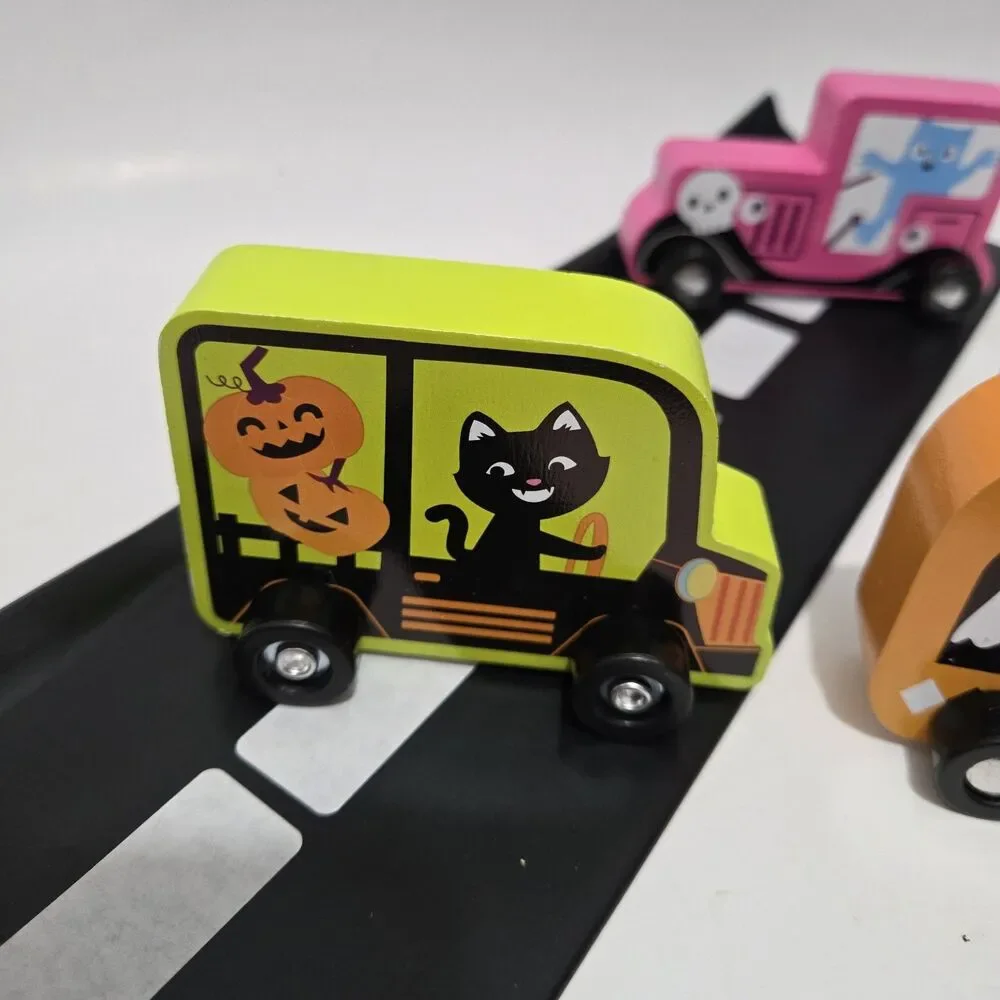 Target Bullseye Playground Halloween 2026 Decorative Wood Trucks Set Of 4 New